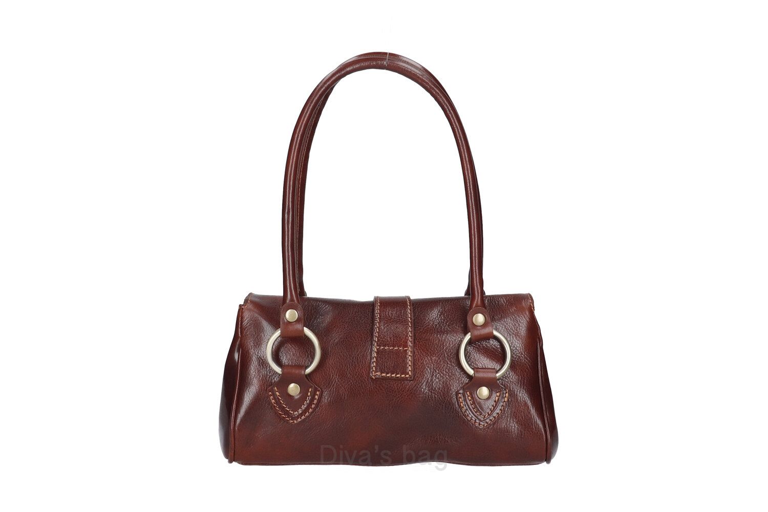 Borsa a spalla in pelle vacchetta PAOLINA