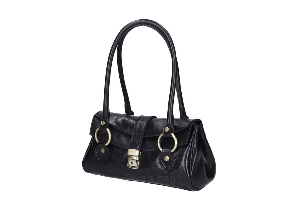 Borsa a spalla in pelle vacchetta PAOLINA