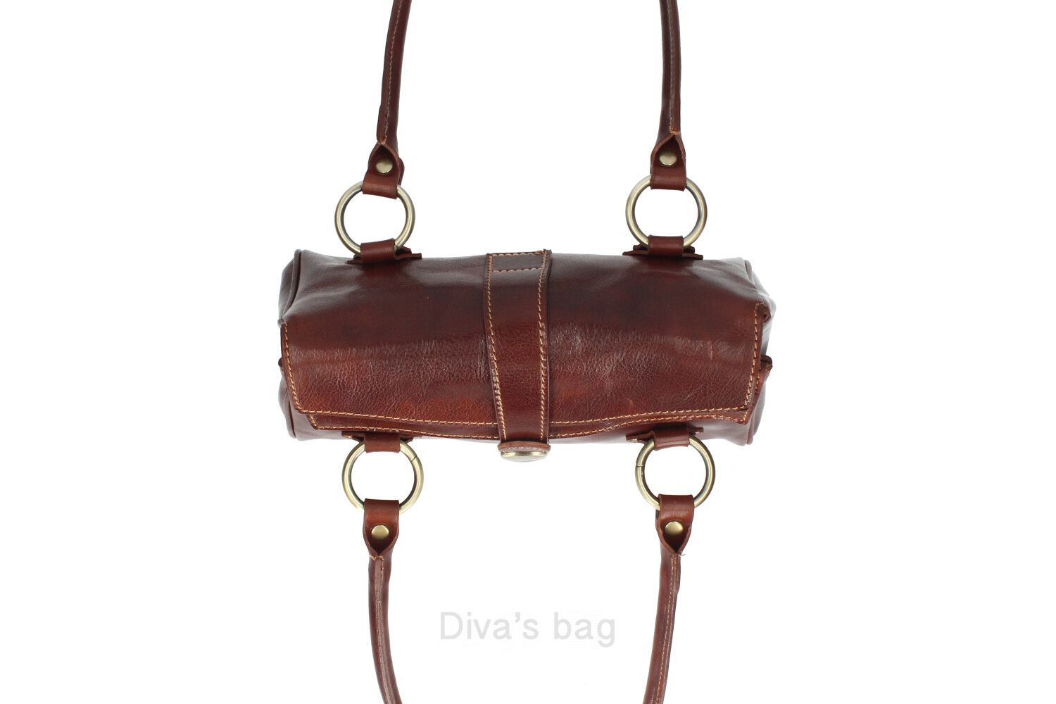 Borsa a spalla in pelle vacchetta PAOLINA