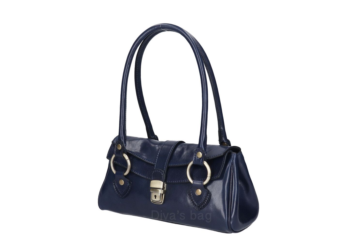 Borsa a spalla in pelle vacchetta PAOLINA