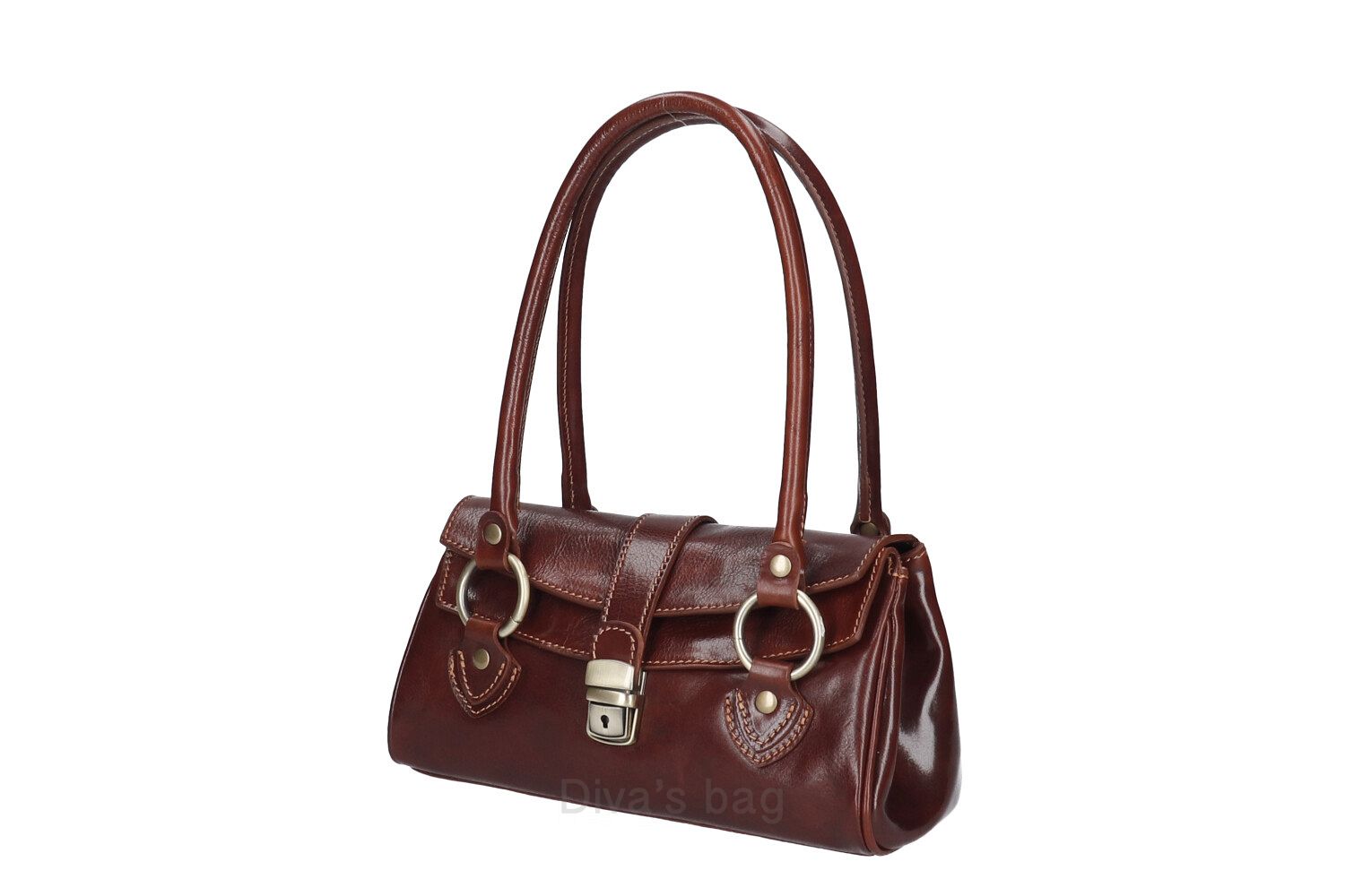 Borsa a spalla in pelle vacchetta PAOLINA